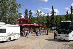 Moose Creek Lodge is a popular stop for 
motorhome caravans and motorcoach tours